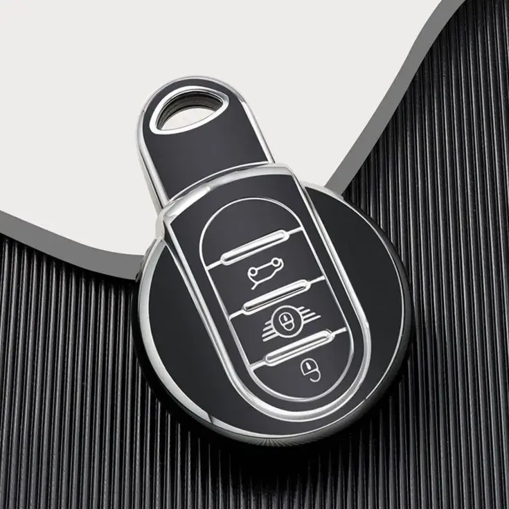 TPU Sleutelhoesje voor Mini zwart,zilver C3