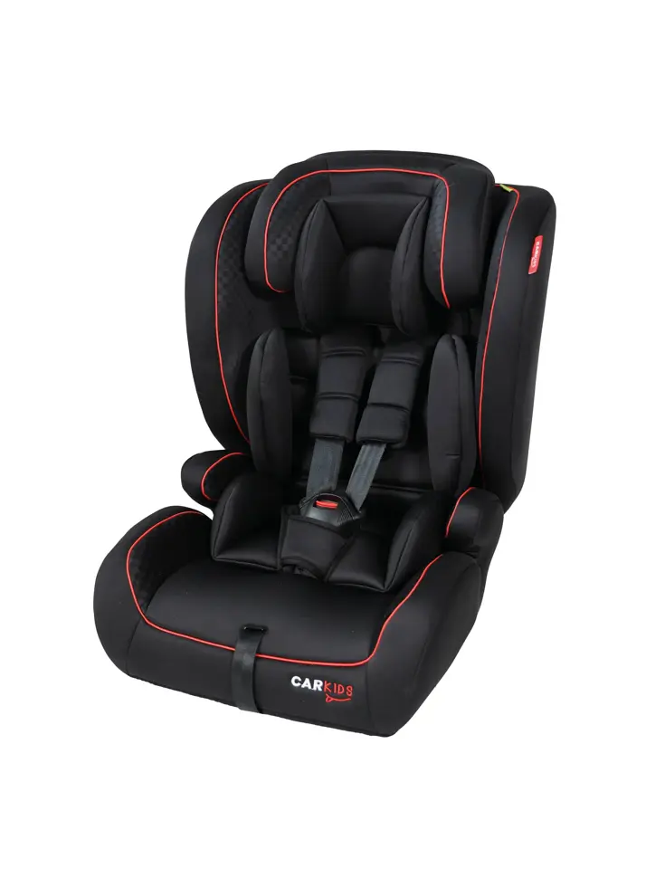 Luca I-Size Zitverhoger Zwart/Rood 76-150cm
