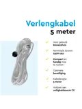 Verlengsnoer 5 m met randaarde voor binnen