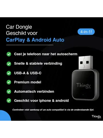 4-in-1 CarPlay & Android Auto Dongle