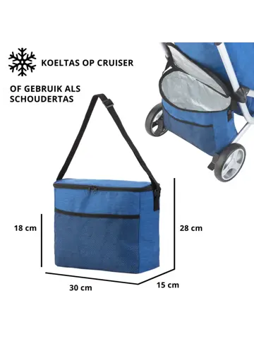 3 Wheel Boodschappenwagen 62L