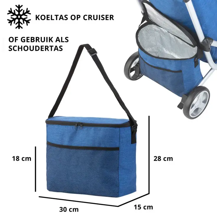 3 Wheel Boodschappenwagen 62L