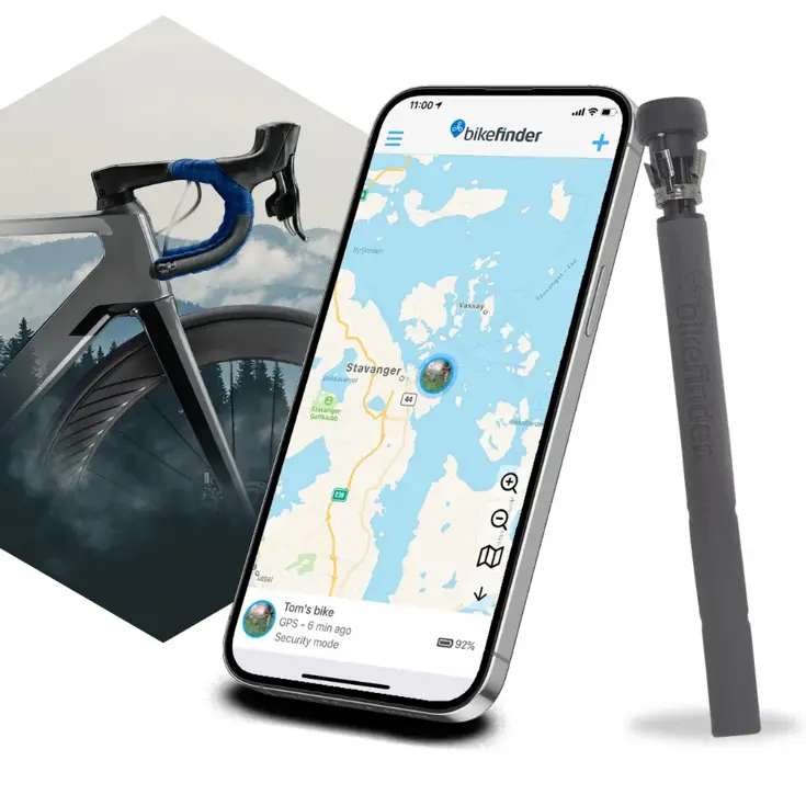 BikeFinder GPS fietstracker voor iedere fiets