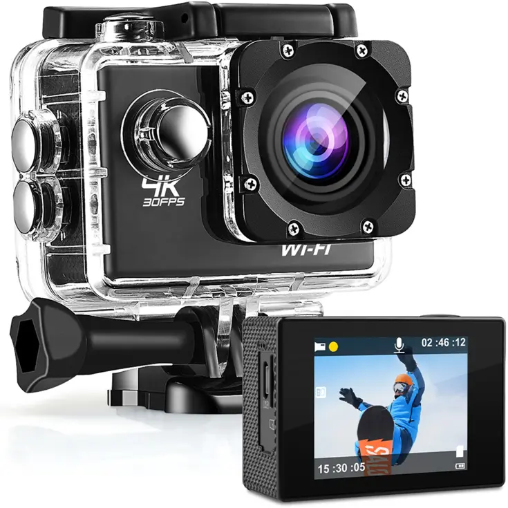 Actiecamera 4K 16MP - Waterdicht - Met WiFi
