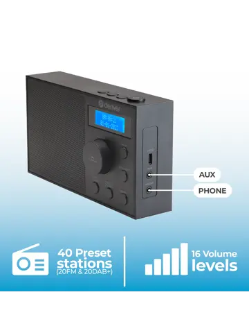 DAB51B DAB+/FM Radio Wekkerfunctie