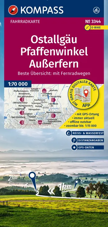 Fietskaart FK 3344 Ostallgäu