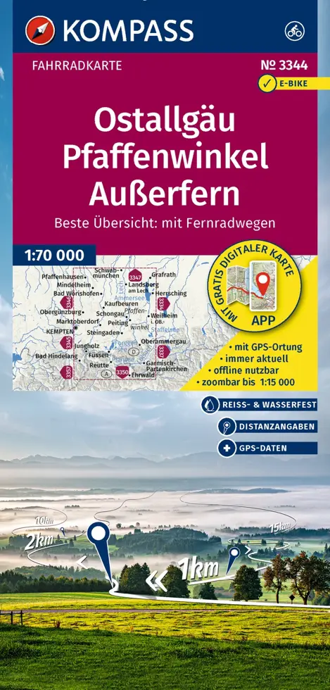 Fietskaart FK 3344 Ostallgäu