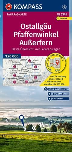 Fietskaart FK 3344 Ostallgäu