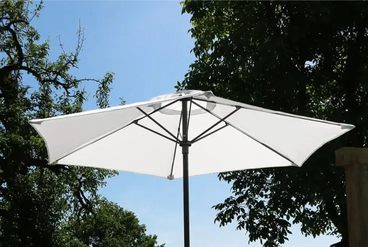 Parasol rond - Ø 200cm - wit