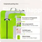 Compressie Packing Cubes – 6 stuks – Groen