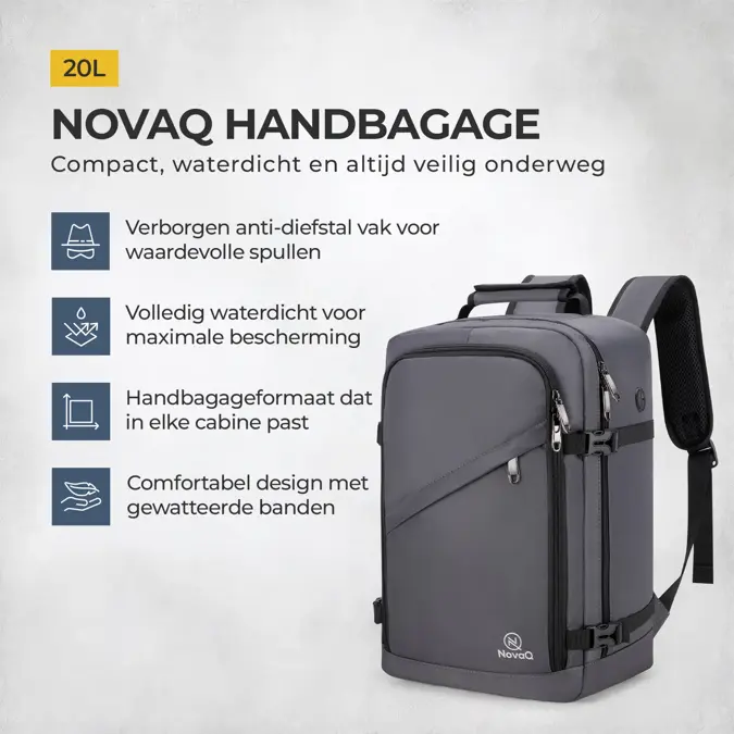 NovaQ Handbagage Rugtas