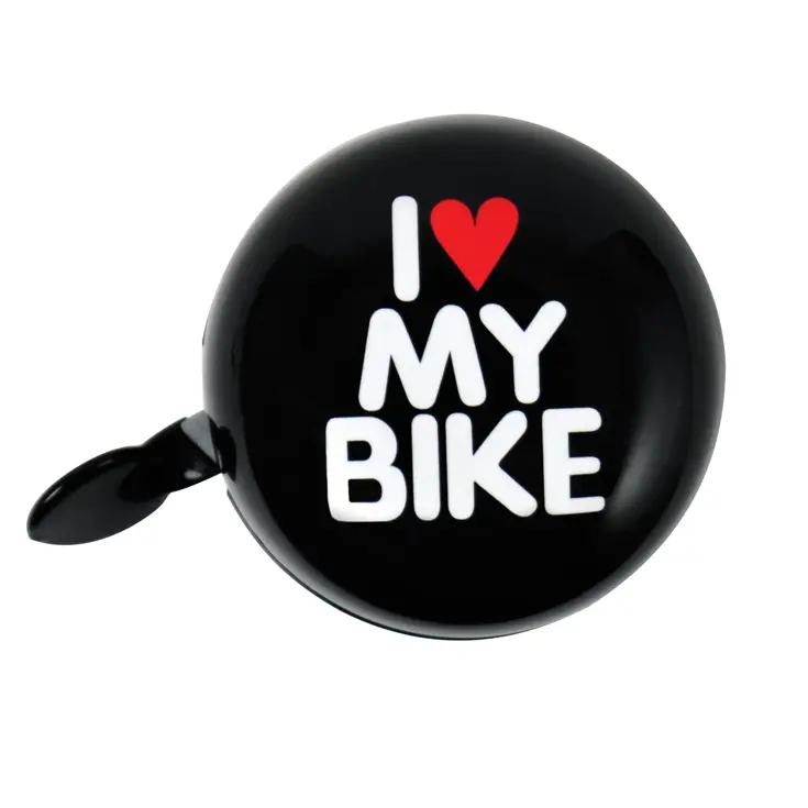 Extra grote Ding Dong fietsbel met I Love My Bike
