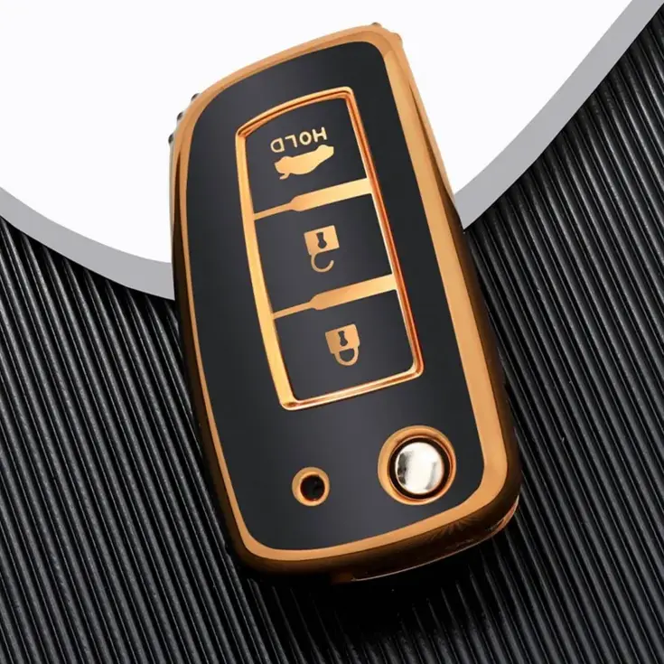 TPU Sleutelhoesje voor Nissan goud B3B