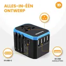 Universele Wereldstekker - Fast Charge