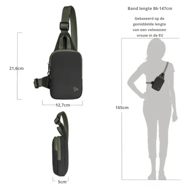 Voyages Anti-diefstal Compact Sling Tas