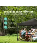 Partytent met Zijwanden – 3x3 m – Antraciet