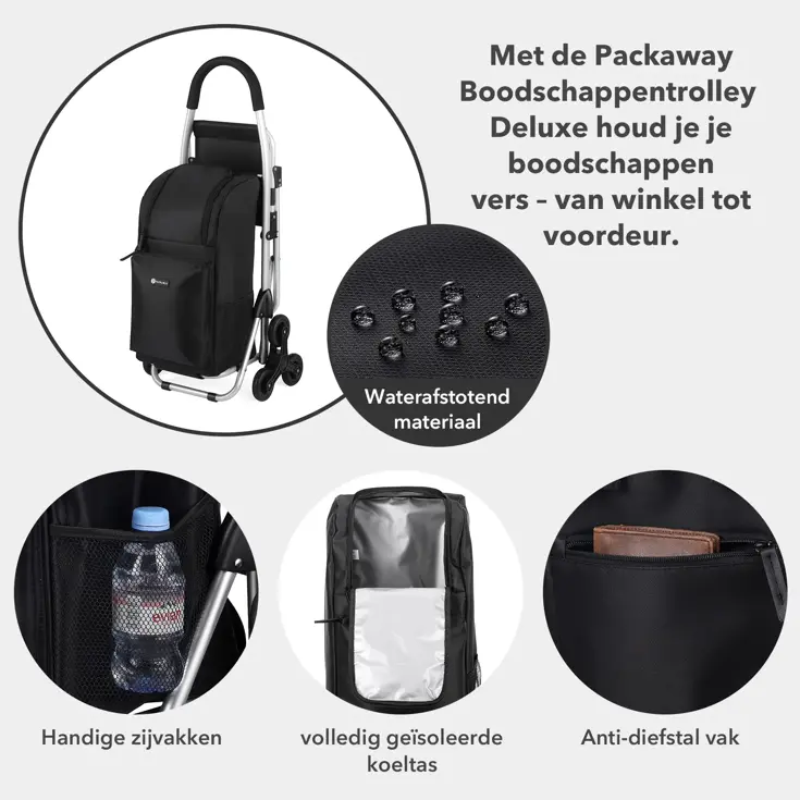 Boodschappentrolley 35L - Trapwielen