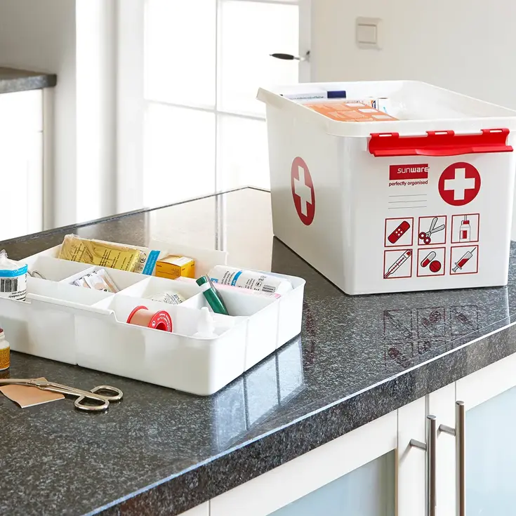 Q-line - EHBO doos met inzet - 22L - 2-delig