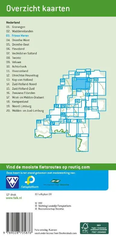 Falk fietskaart 03 Friese meren