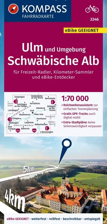 Fietskaart FK 3346 Ulm und Umgebung