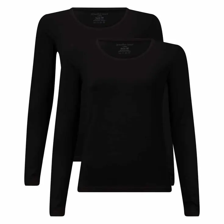 Bamboo Basics -  2-Pack O-hals Shirts - Dames