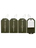 Bagagelabel – 4 stuks – Leer – Groen