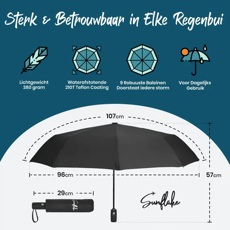 Stormparaplu opvouwbaar - Automatisch