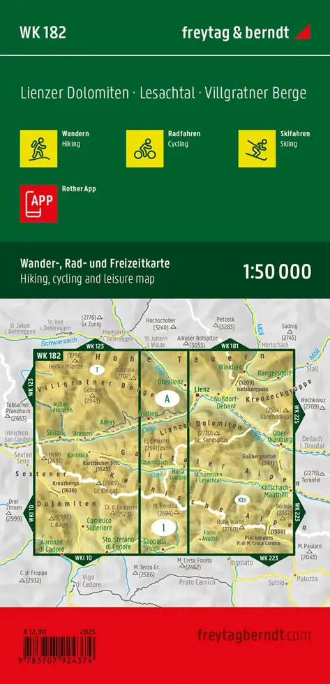 Wandelkaart WK182 Lienzer Dolomiten