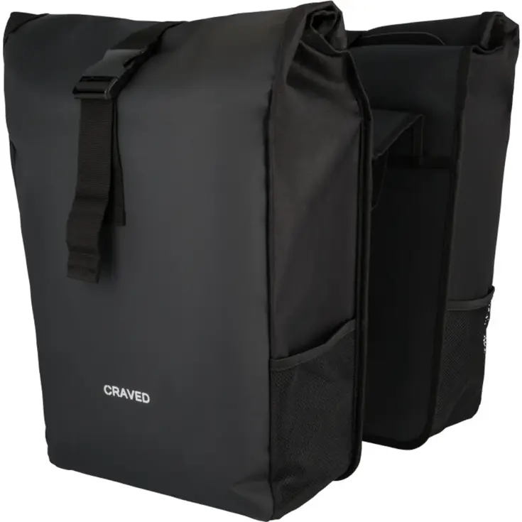 Dubbele Fietstas Spark Zwart 48 Liter