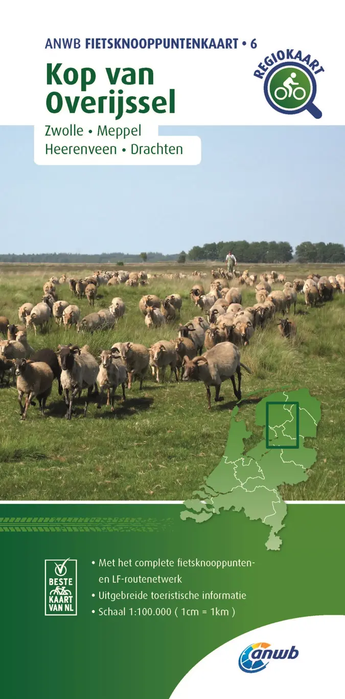 ANWB Knooppuntenkaart 6 Kop van Overijssel