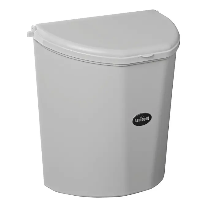 Campout Afvalbak 10L – Geurdicht – Grijs