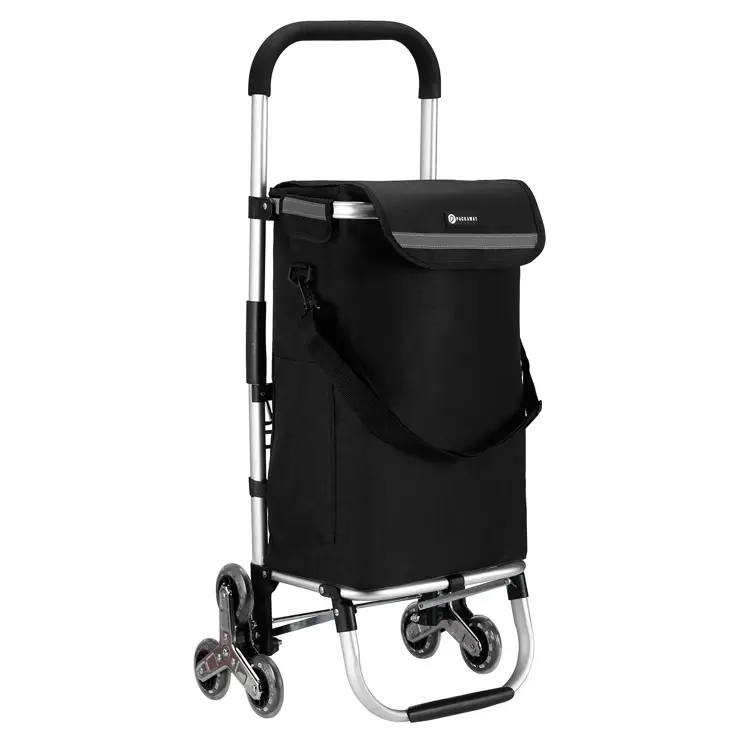 40L boodschappentrolley met trapwielen