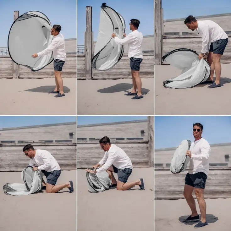 Luxe Pop Up Strandtent XXL - Anti-UV 50+