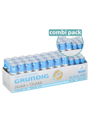 Batterijen - 12x AAA + 24x AA