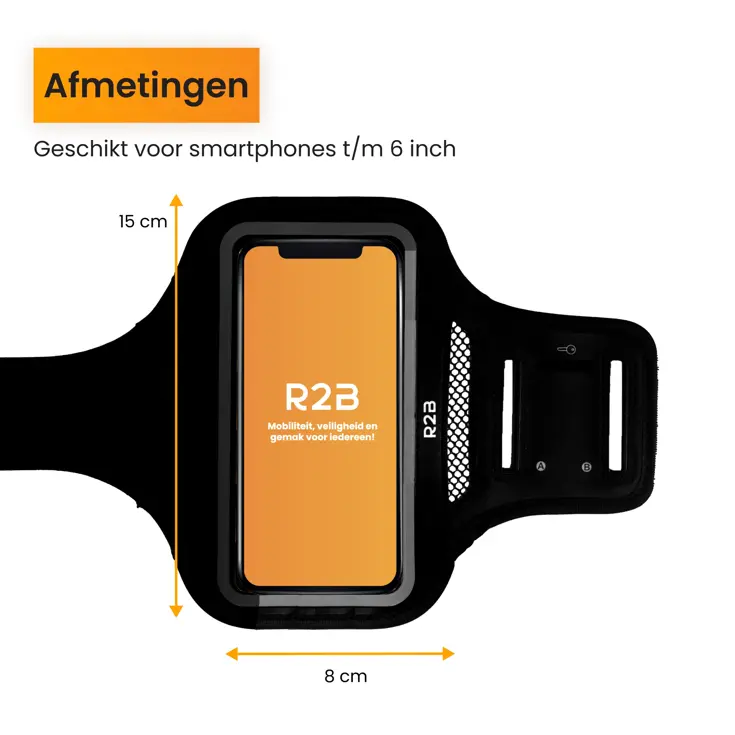 Waterdichte Hardloop Telefoonhouder t/m 6 inch