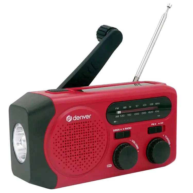 Noodradio FM Solar Powerbank Opwindbaar