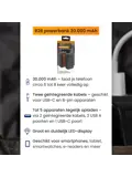 Powerbank 30000 mAh met Ingebouwde Kabels
