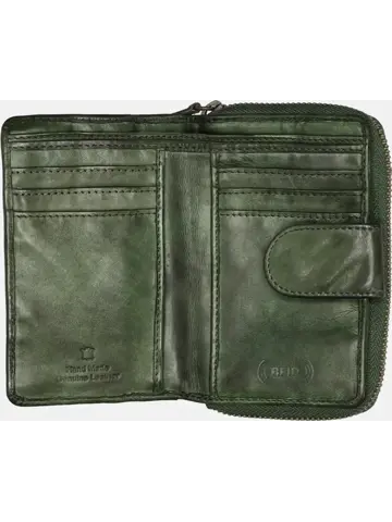 Loet - Ritsportemonnee - Leer - 6 pasjes