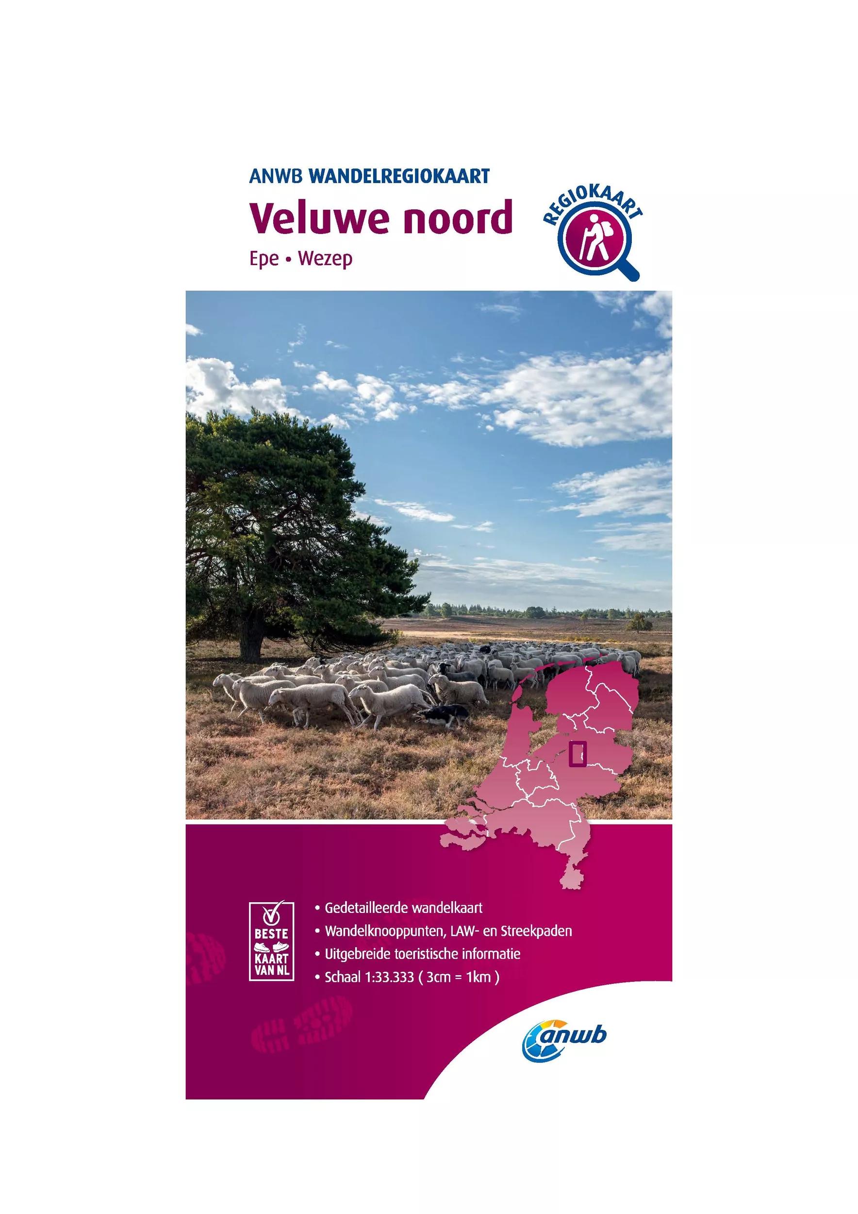 ANWB  Wandelkaart Veluwe Noord main product image