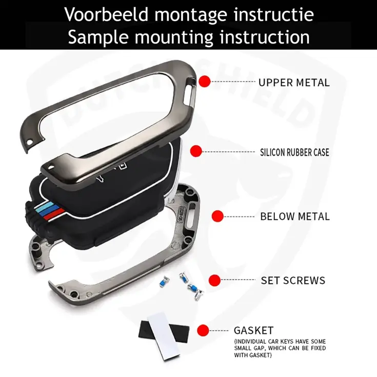 Metalen Sleutelhoesje voor Seat grijs G3