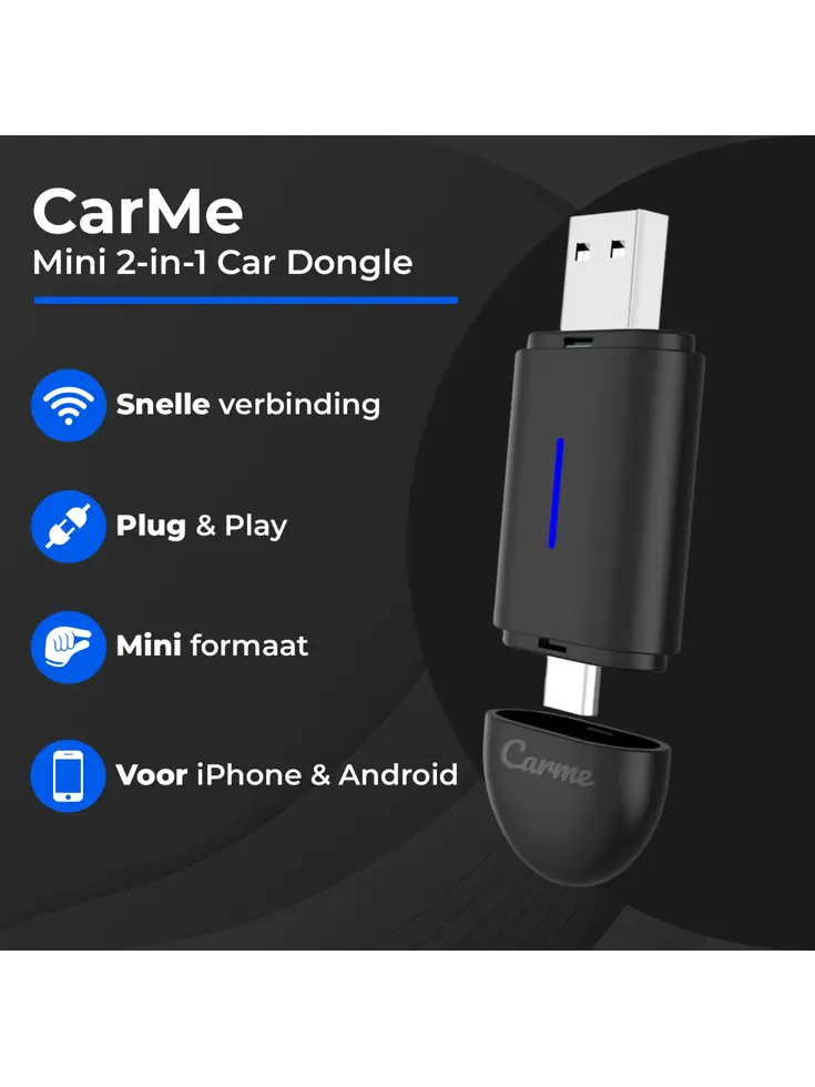 Mini 2-in-1 CarPlay & Android Auto Dongle