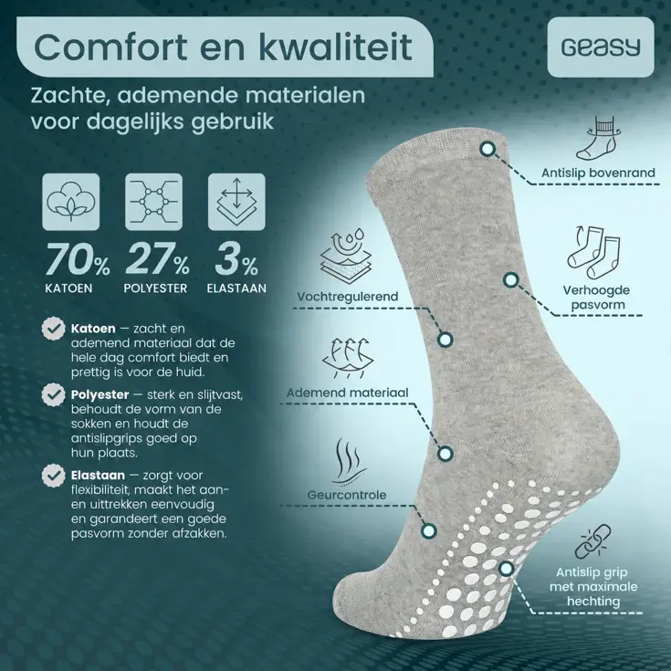 Antislip Sokken 2 paar - Flex Grip