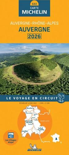 Michelin wegenkaart 522 Auvergne 2026