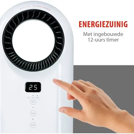 Bladloze ventilatorkachel 1500 W