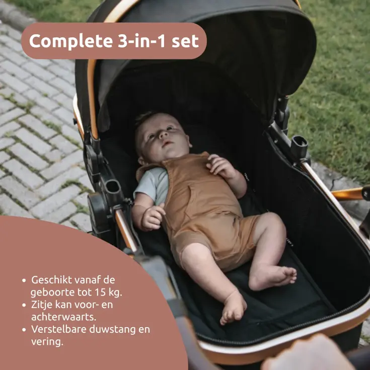 Marly 3-in-1 Kinderwagen met Autostoel