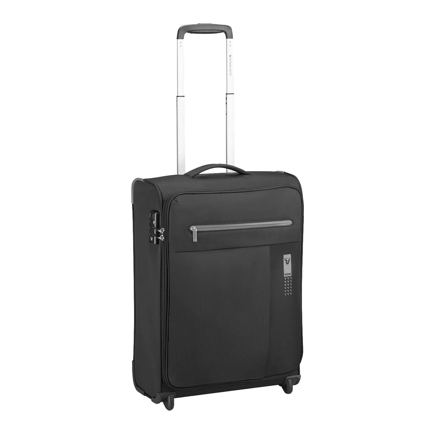 Roncato  lite soft 2 wheel cabin trolley Zwart  Zwart main product image