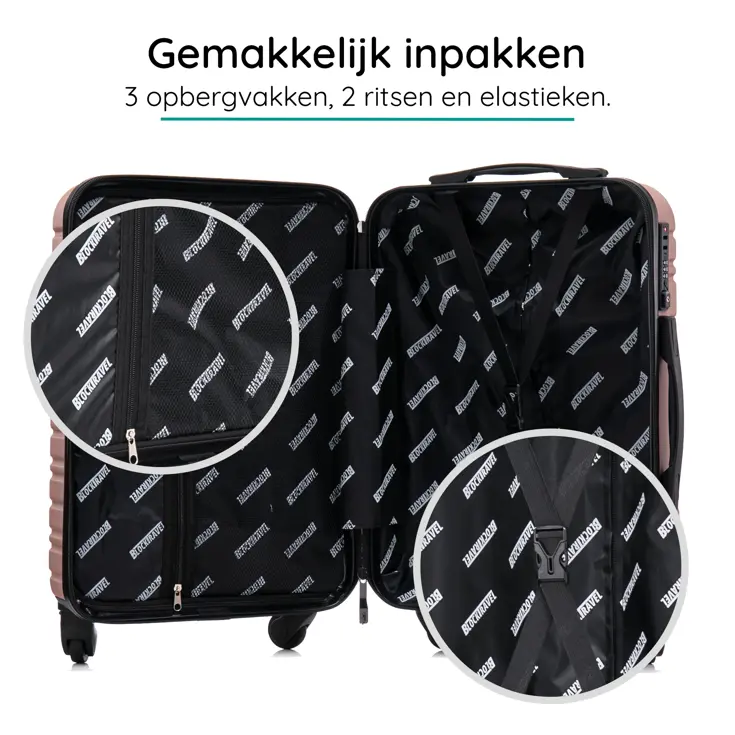 Reiskoffer M ABS 74L met TSA-slot en 360° wielen