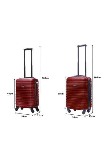 Kofferset 4 delige ABS 29 39 74 en 95L TSA-slot