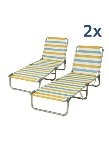 Ligbed 2x - Aluminium - Opvouwbaar -