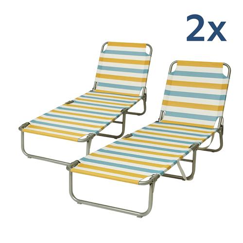 Ligbed 2x - Aluminium - Opvouwbaar -